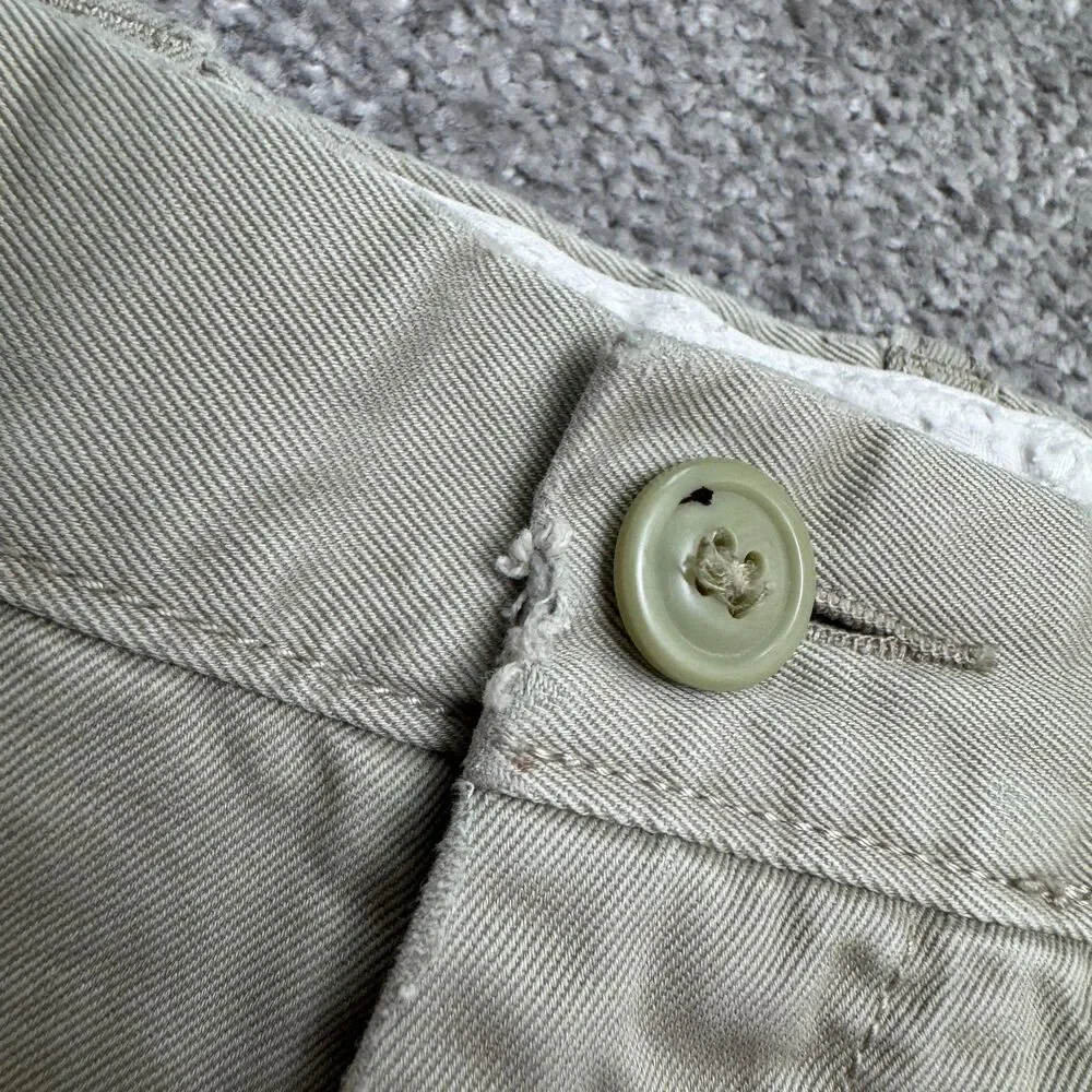 J.Crew Essential Chino Pants Mens 36W Khaki Tan Cotton Straight Leg Casual